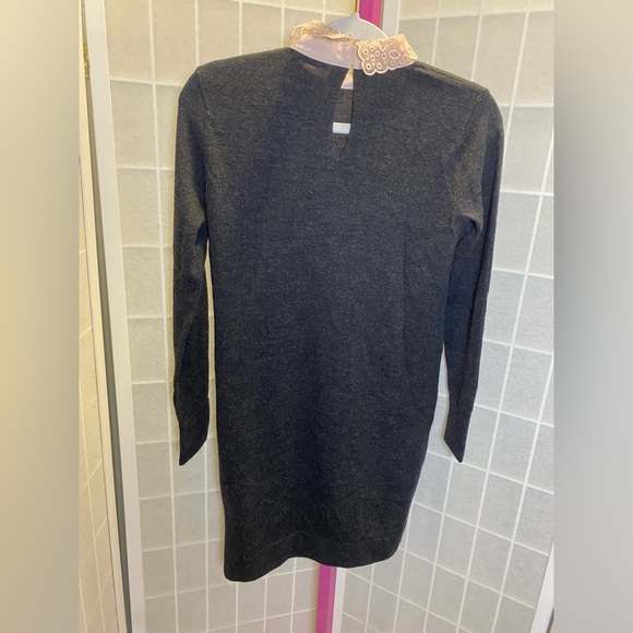 Club Monaco Charcoal 100% wool Long Sleeve Dress - Picture 6 of 8